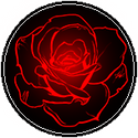 [Circle] Glowing Red Rose
