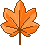 [Pixels] Orange Autumn Leaf 3