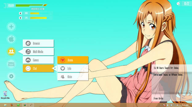 Skins Rainmeter Sword Art Online (Asuna)