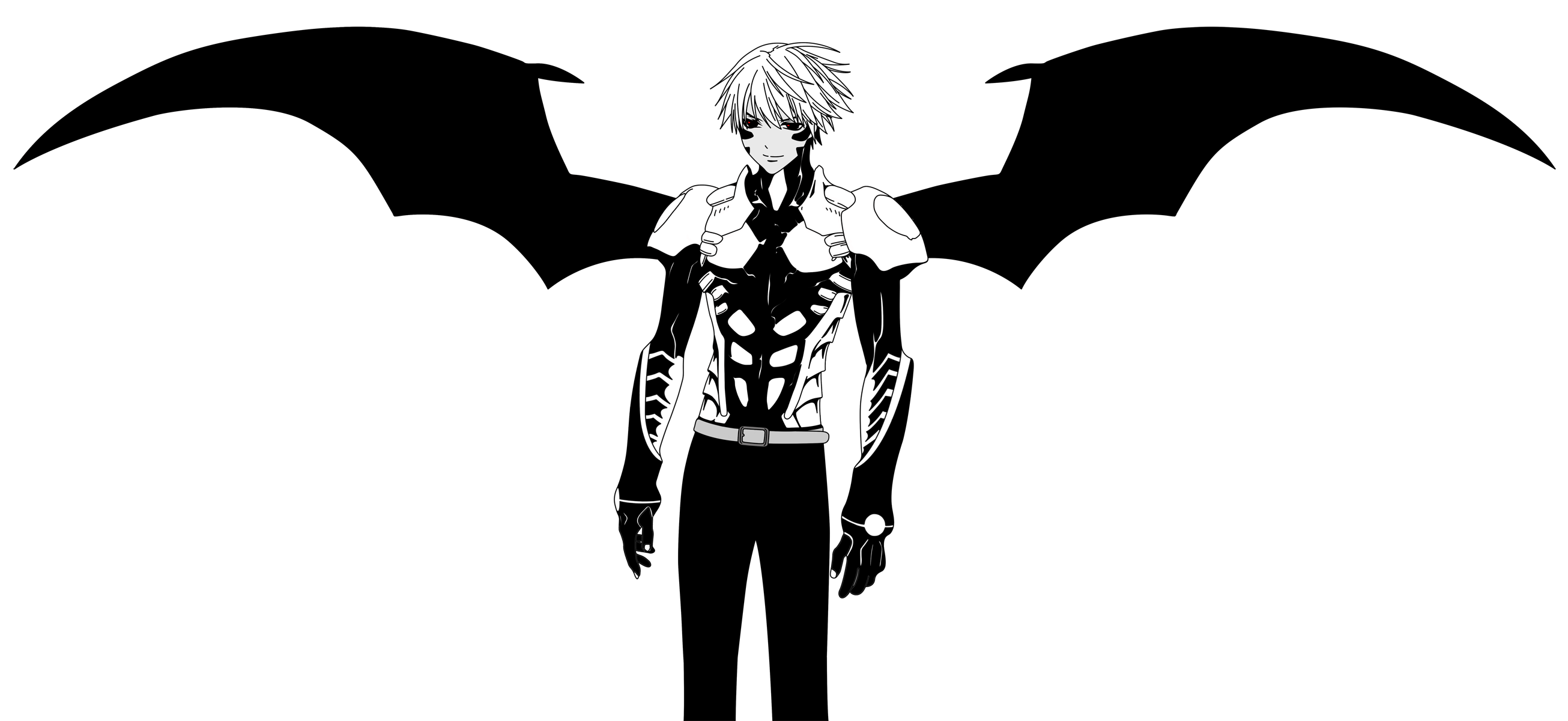 Tsukune Aono Vampire Form In Color
