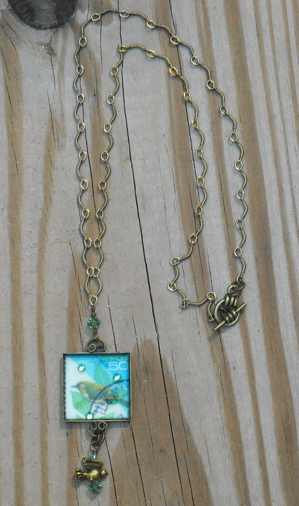 Little Green Bird necklace