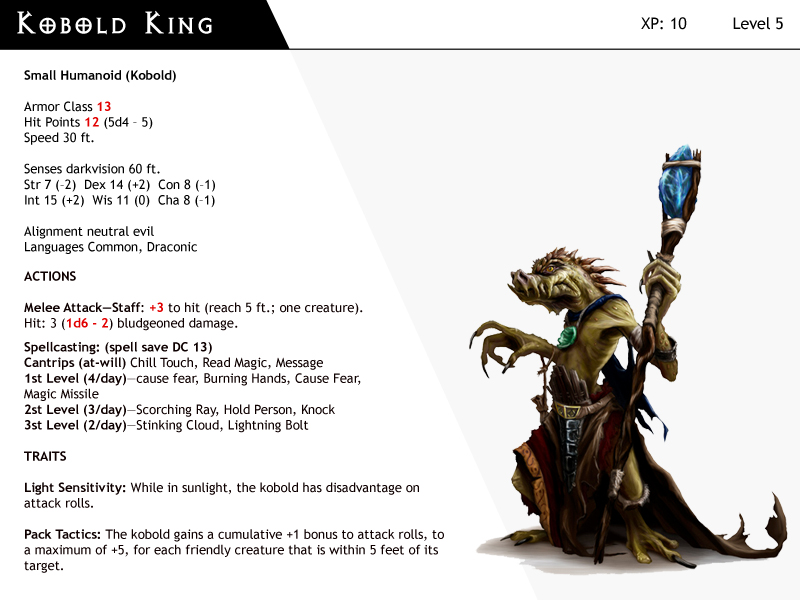 Dnd Next Monster Cards Kobold King By Dizman On Deviantart Dnd Next Monster Cards Kobold King By Dizman On Deviantart