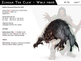 DnD-Next-Npc Cards-Zuhgan-Wolf form