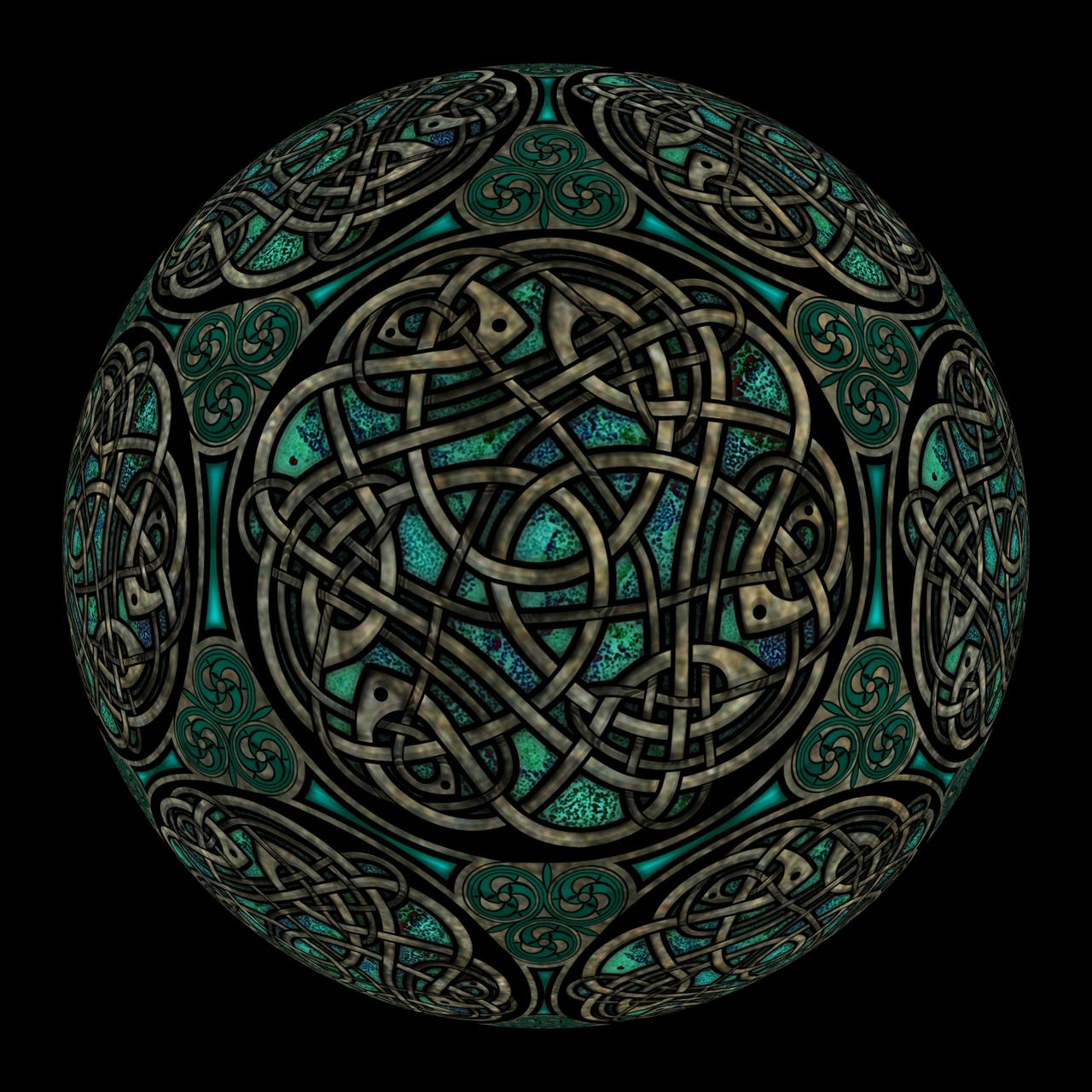 Knot Working Celtic Knotwork Sphere Turquoise by Knotworking on DeviantArt