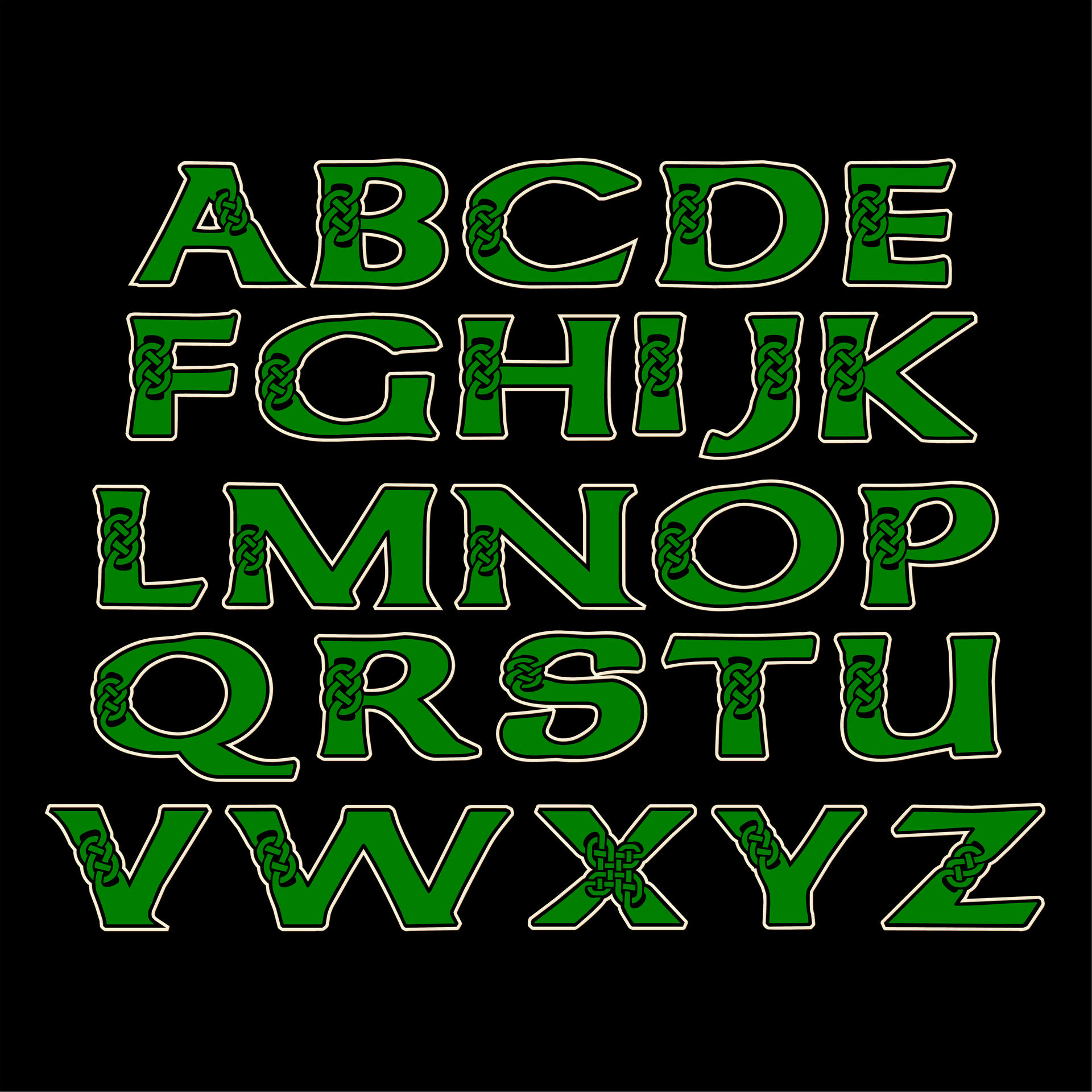 Celtic Knotwork Letters 2 by Knotworking on DeviantArt