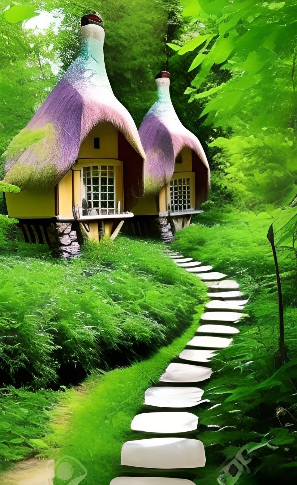 Beautiful fantasy cottages in the woods by chriso81 on DeviantArt