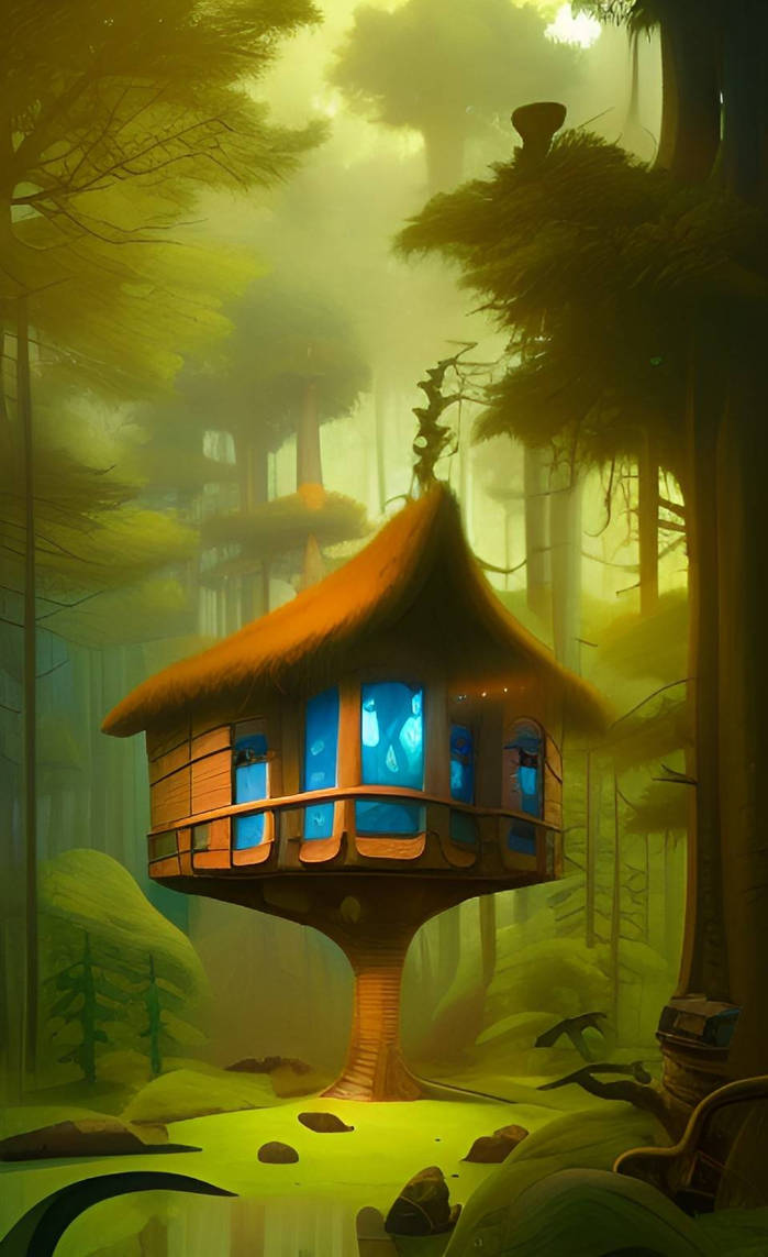 Fantasy treehouse in rainforest by chriso81 on DeviantArt