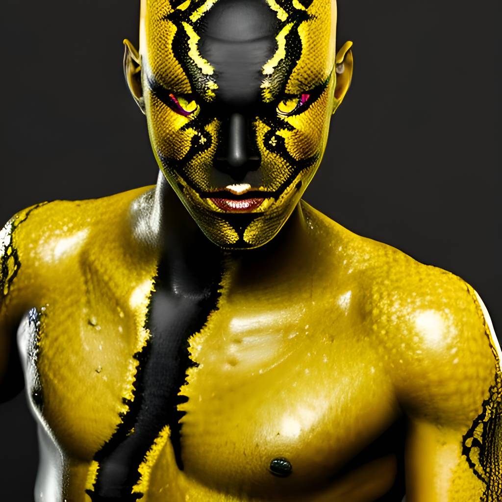 Humanoid snake man with tattoos. Concept Artwork by chriso81 on DeviantArt