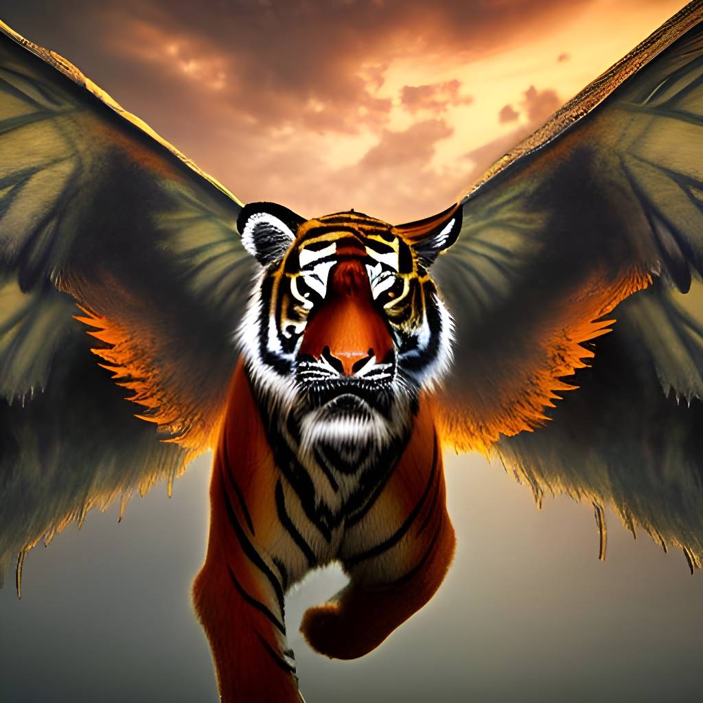 Chriso81 Deviantart Mythological.. Tiger with wings by chriso81 on DeviantArt