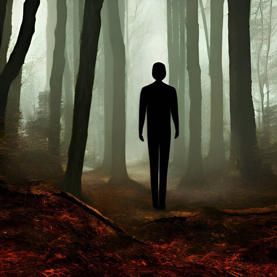 Shadow figure in the woods by chriso81 on DeviantArt