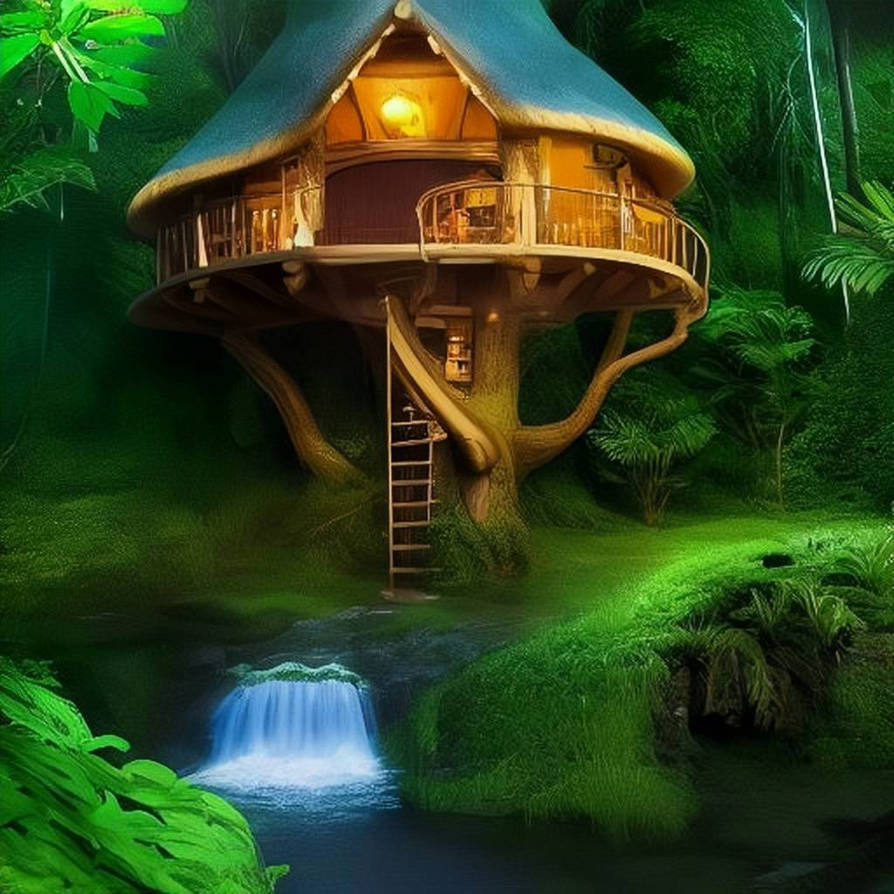 Fantasy Treehouse in the jungle by chriso81 on DeviantArt