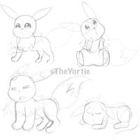Sketches of Eevee poses!
