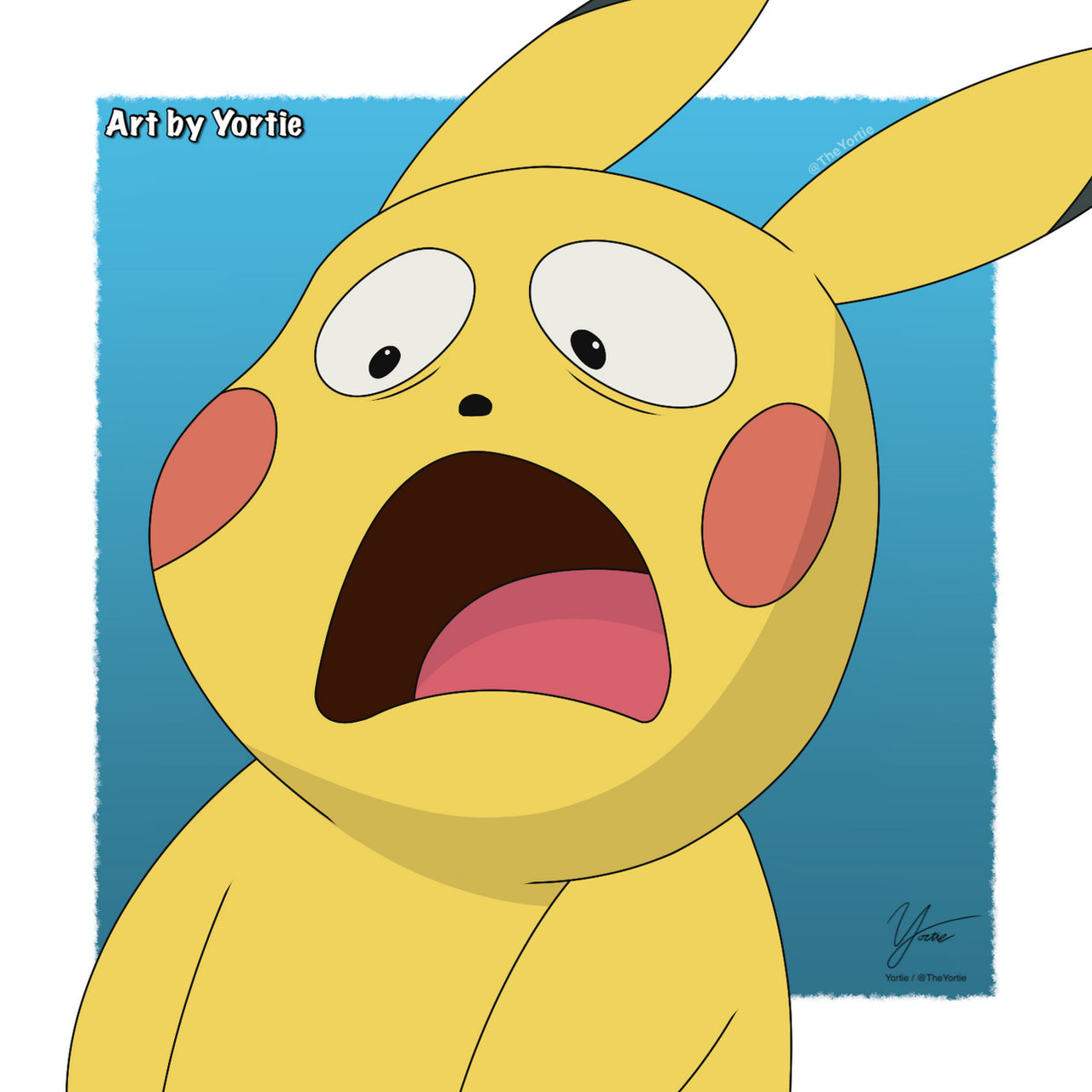 Scared Pikachu Sticker A scared Pikachu for Chuesday! by Yortie on DeviantArt