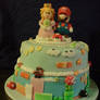 Mario and Peach Grooms Cake