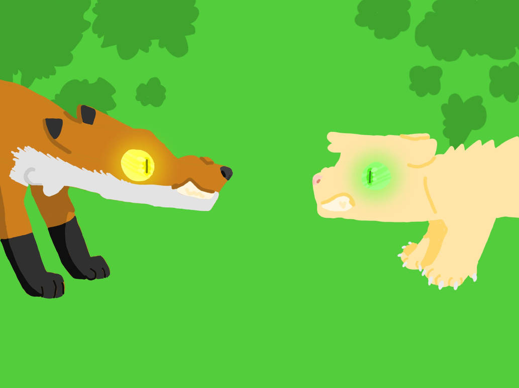 Fox Fight by Dewshine768 on DeviantArt
