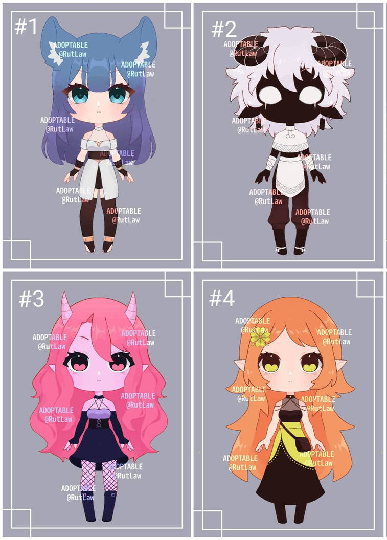 Chibi Adopt OPEN JUST #3 by RutLaw on DeviantArt