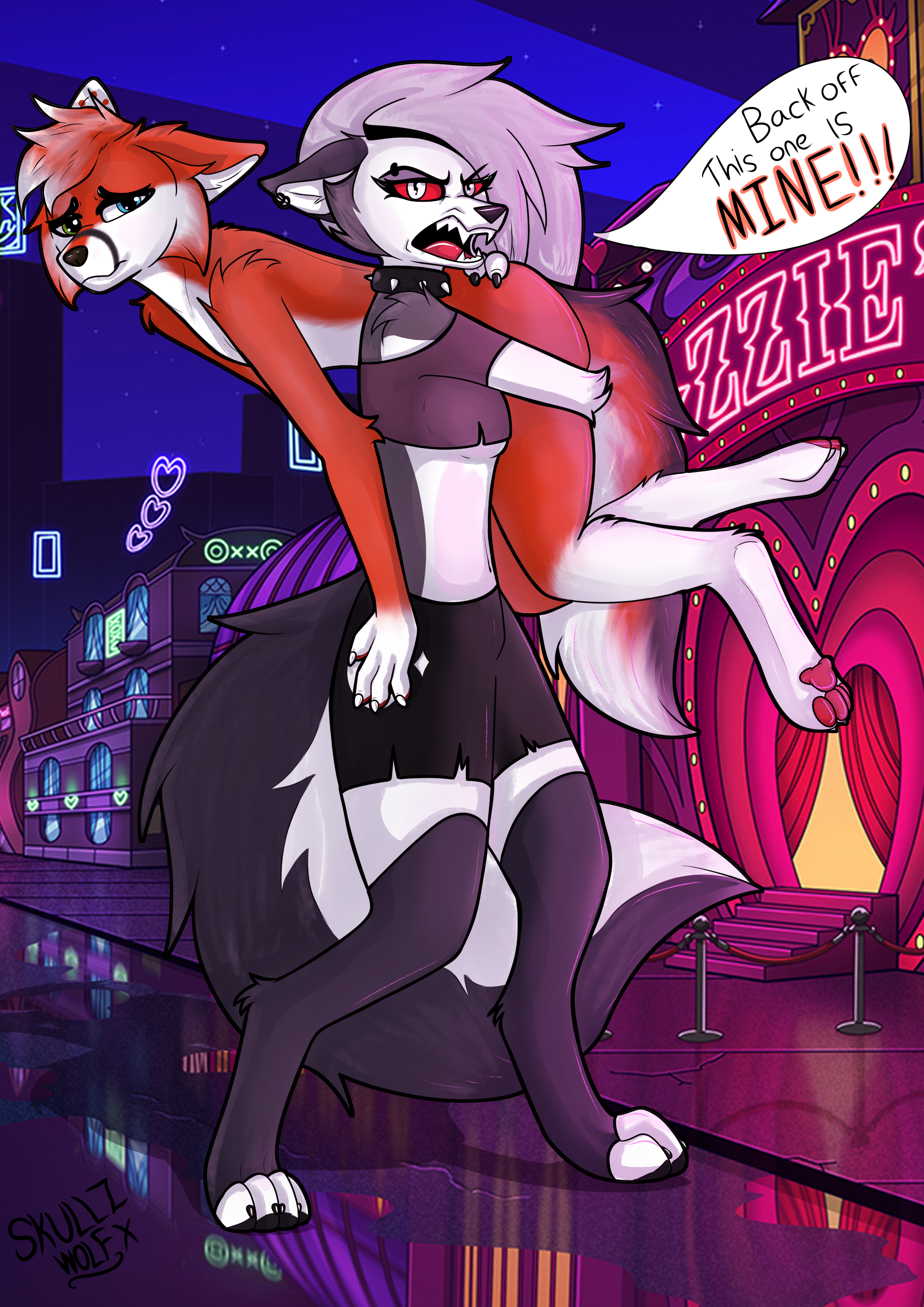 Completed YCH for Red, Loona is his!
