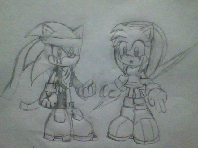 Neo Sonic and Amy Doodles