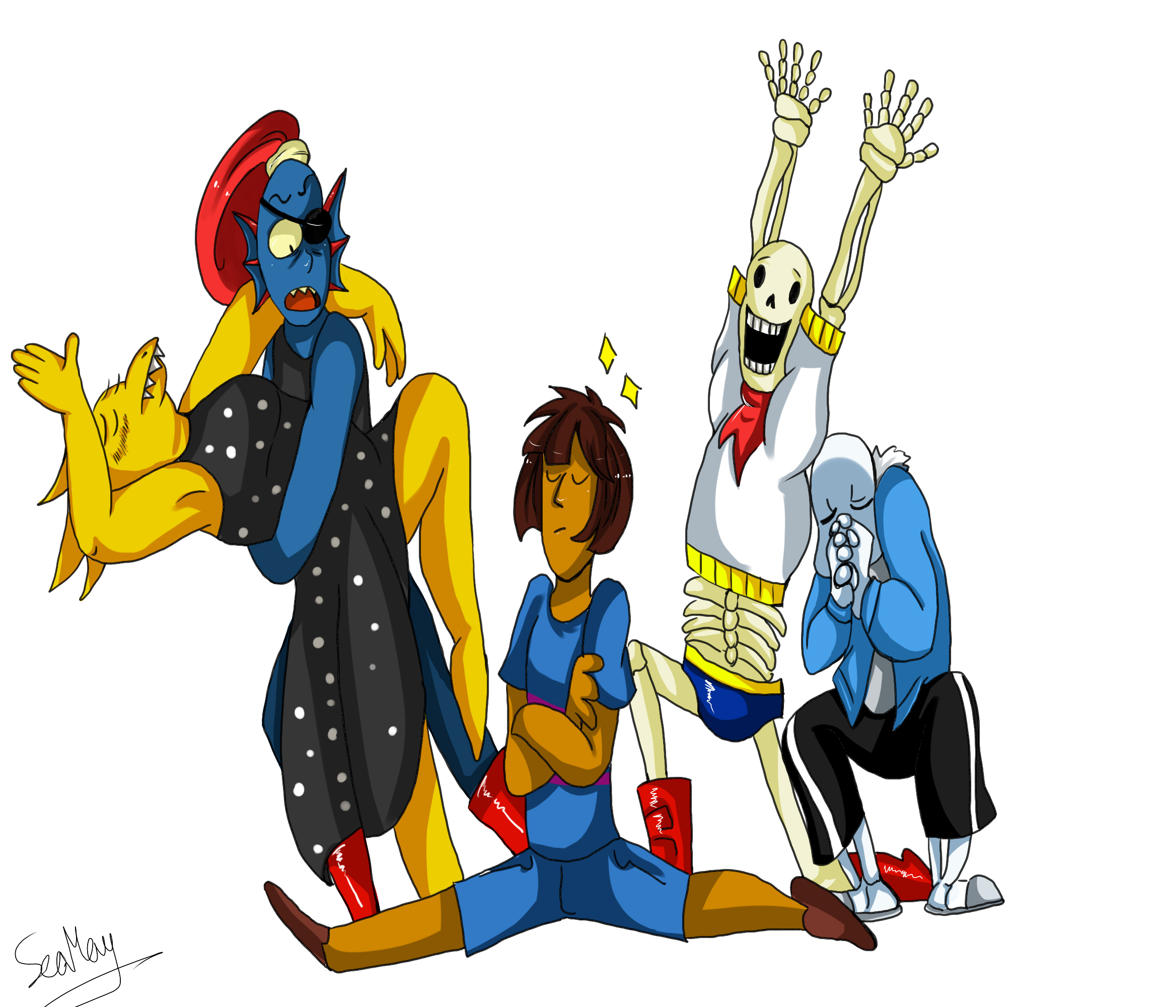 draw the squad like | undertale by SeaMay on DeviantArt