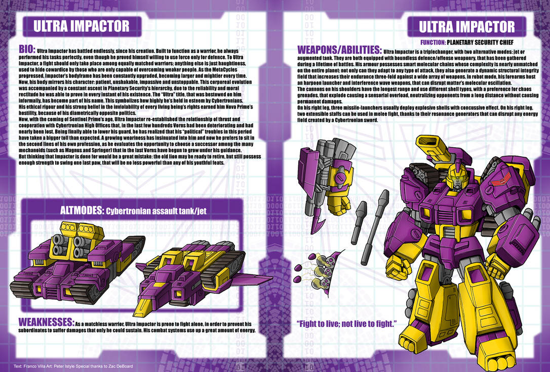 Ultra Impactor Bio by Tf-SeedsOfDeception on DeviantArt