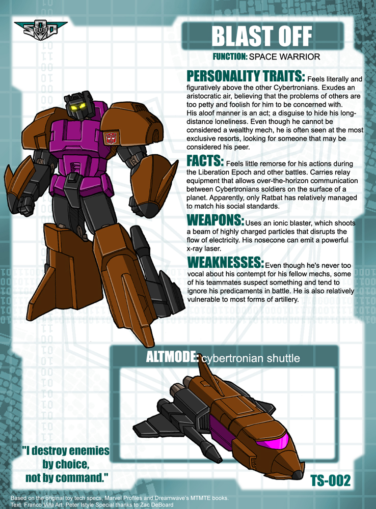 Blast Off tech specs by Tf-SeedsOfDeception