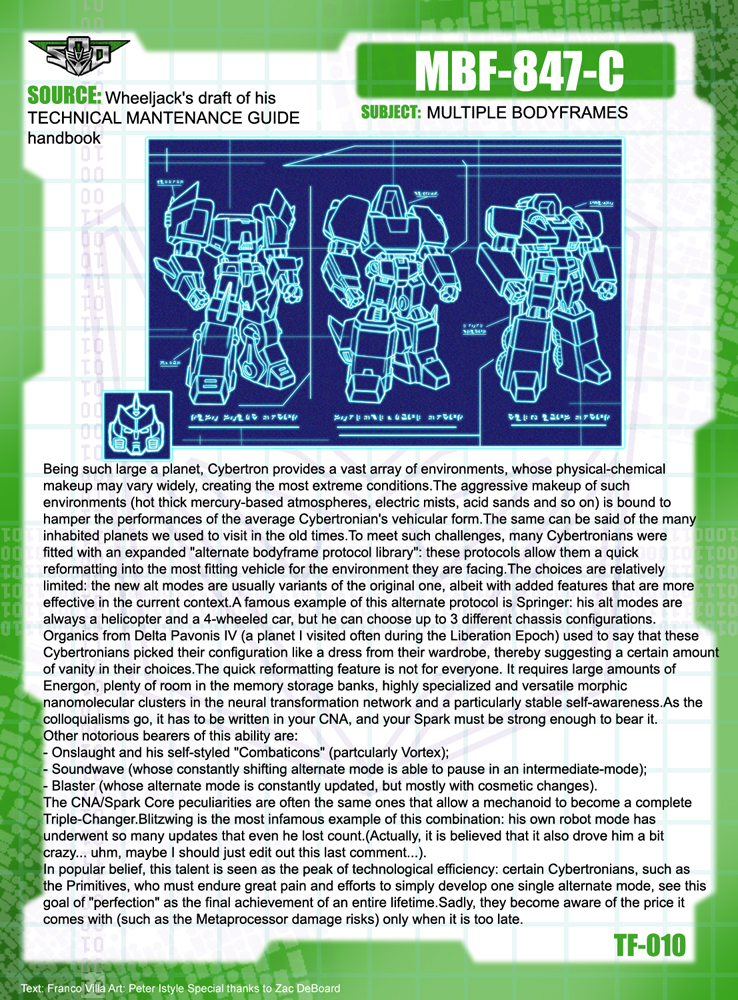 Multiple Bodyframes tech file