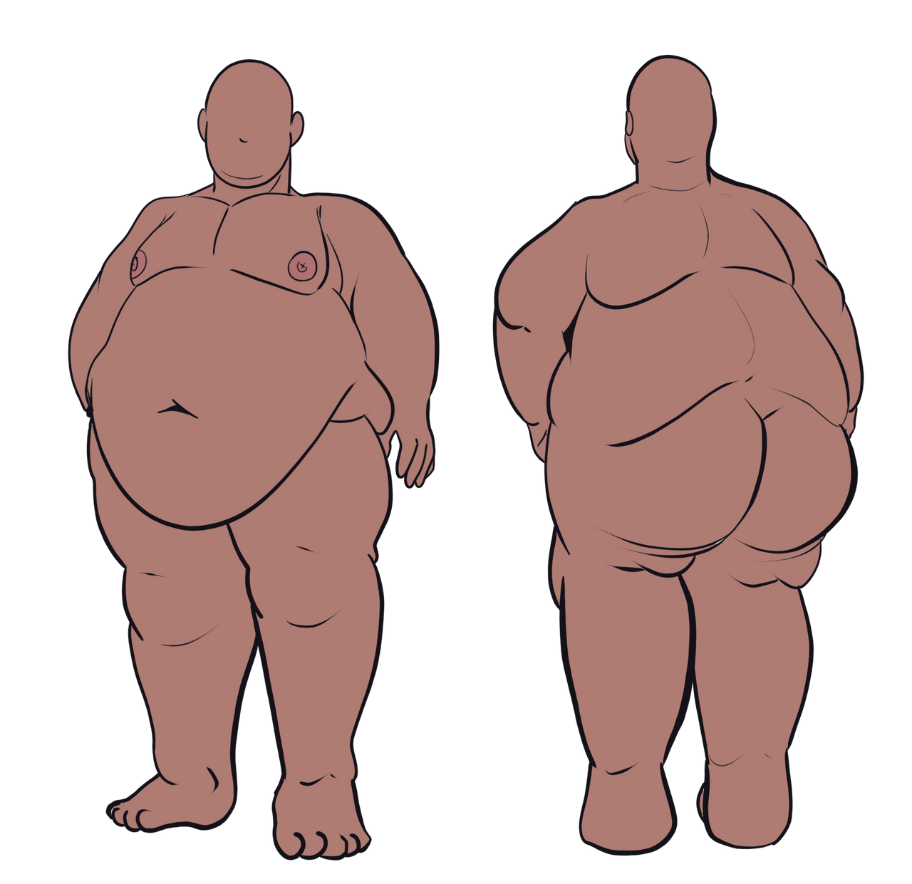 Fat Fallout Deviantart Fat character Ref Sheet base 2 by 5inFilled on DeviantArt