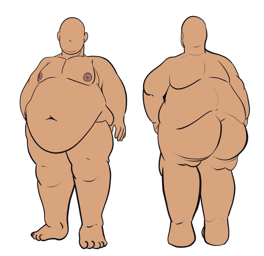 Deep Fat Graphics Fat character Ref Sheet base 5 by 5inFilled on DeviantArt
