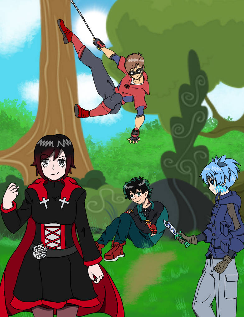 RWBY AU Crossover fan art