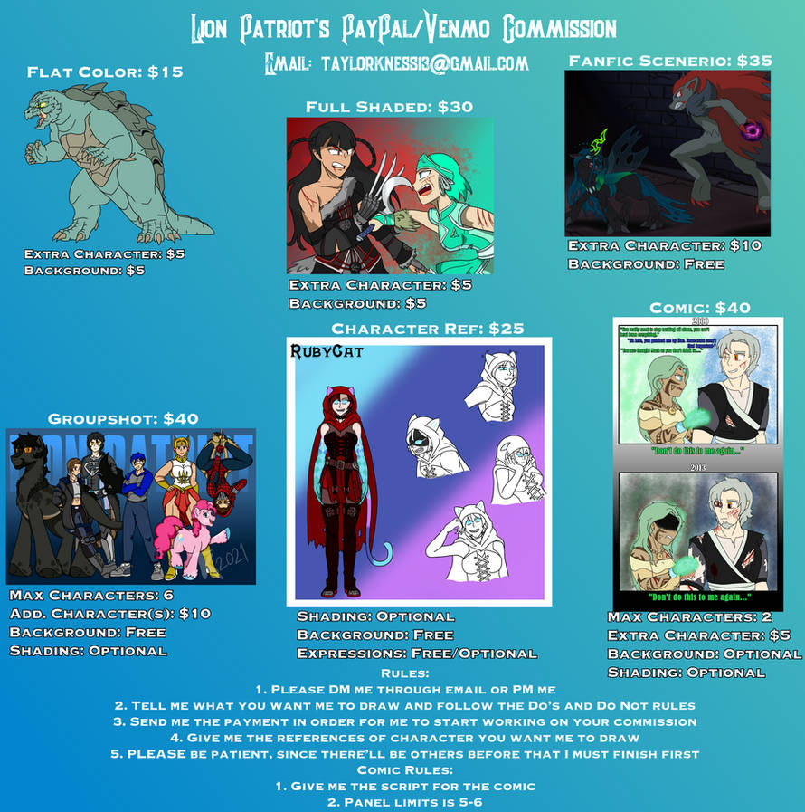 Paypal/Venmo Commission Info (OPEN)