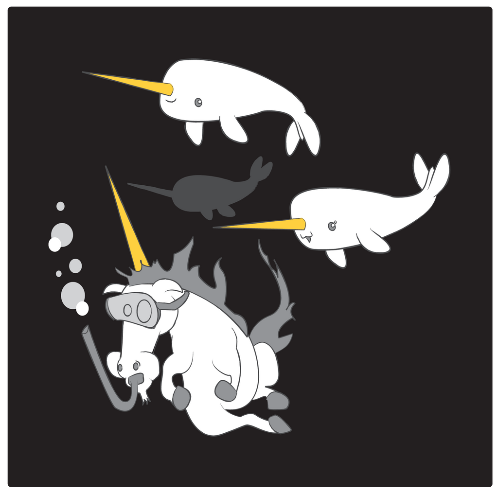Unicorn with Narwhal Pod