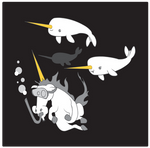Unicorn with Narwhal Pod by rhinestoner