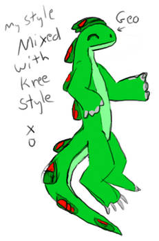 Geo the Lizard - Mixed styled