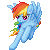 MLP - Rainbow Dash Icon by PokeNOMNOMNOM