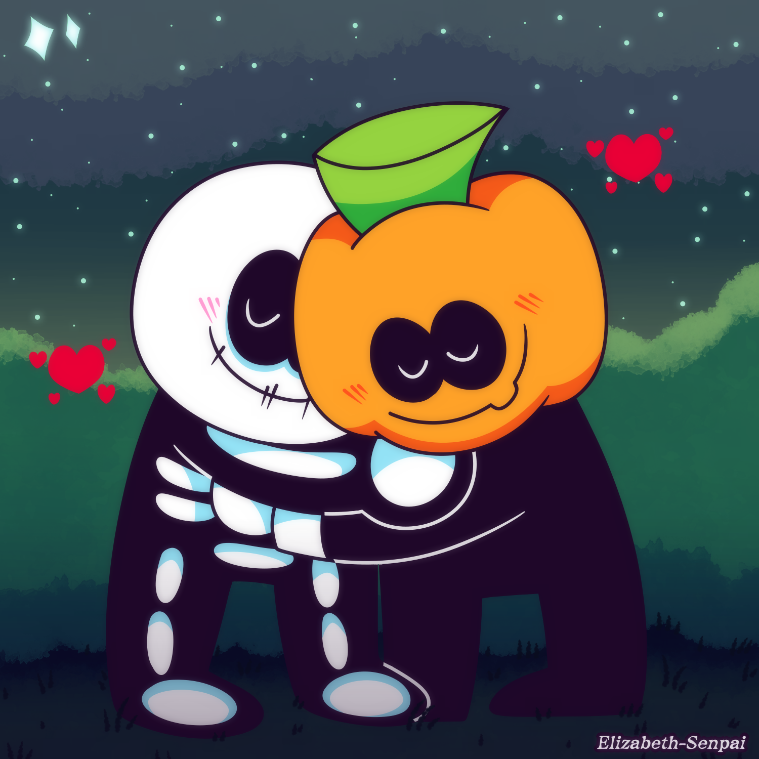 skid and pump doing the spooky month dance  Don't hug me i'm scared  fanart, Cute drawings, Baby animals super cute