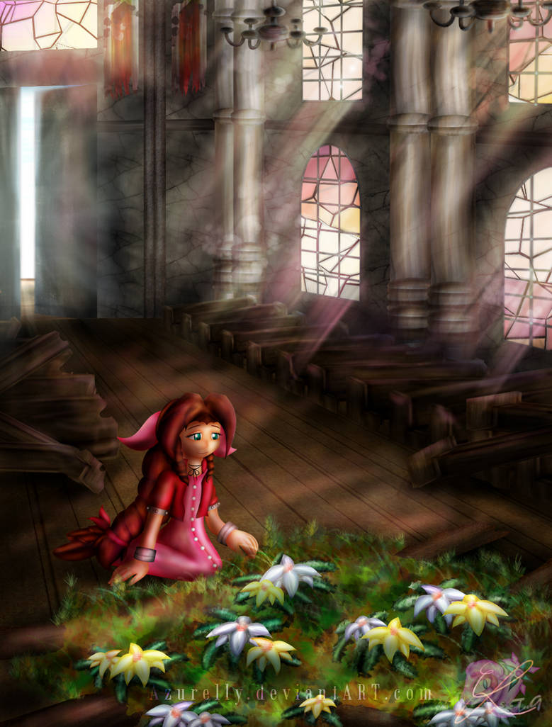 Flowers in the church by Azurelly