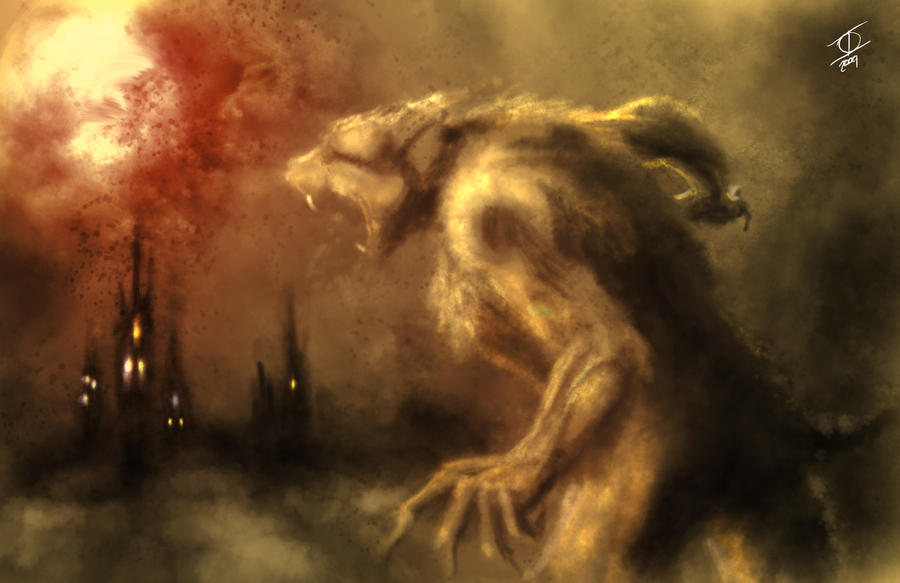 Golden Werewolf by JigokuTenshi on DeviantArt