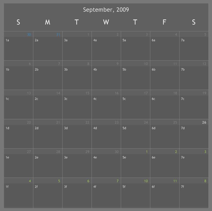 Calendar Notes