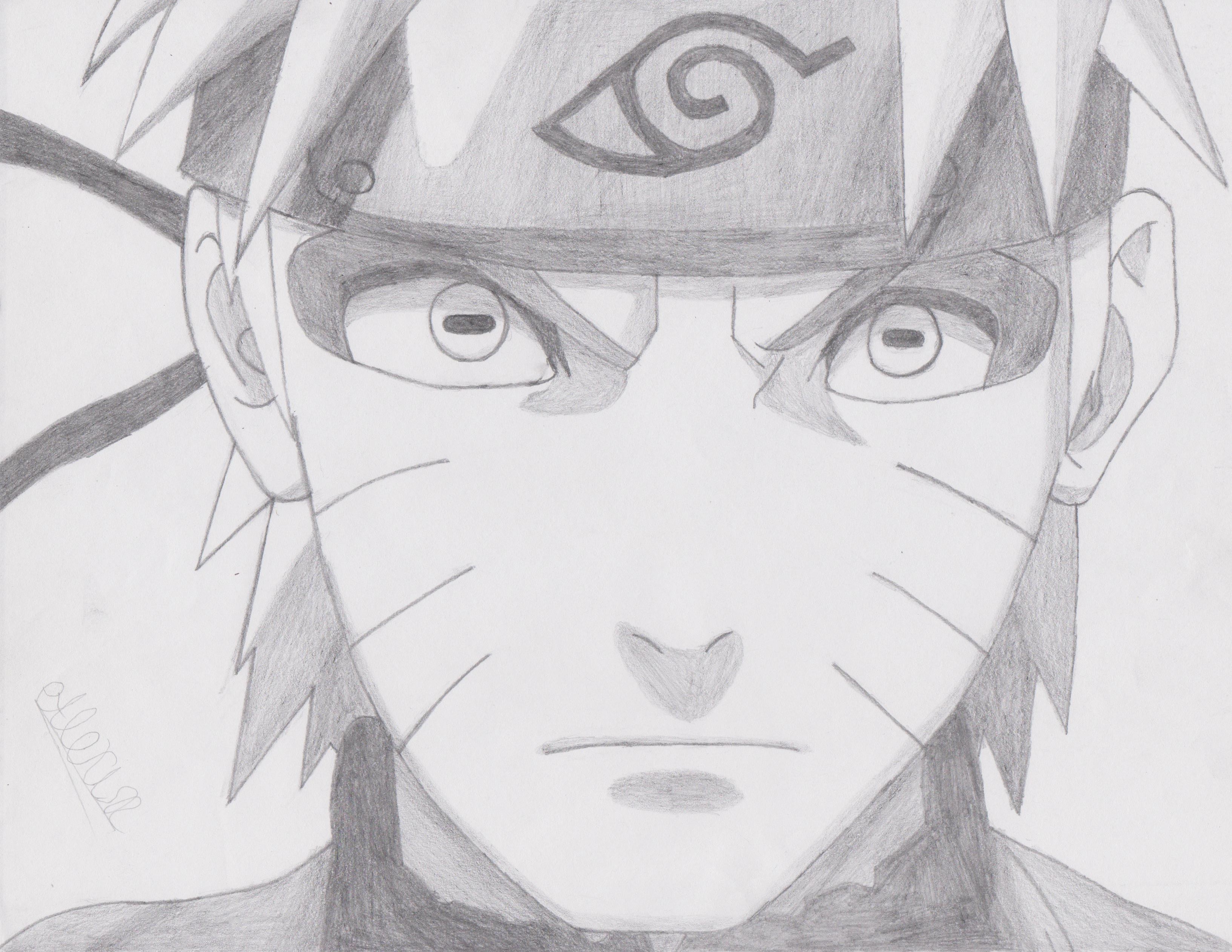 Sketch of Uzumaki Naruto. : r/Naruto