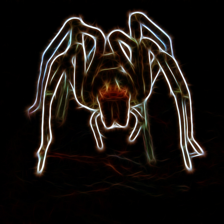 Glowing spider