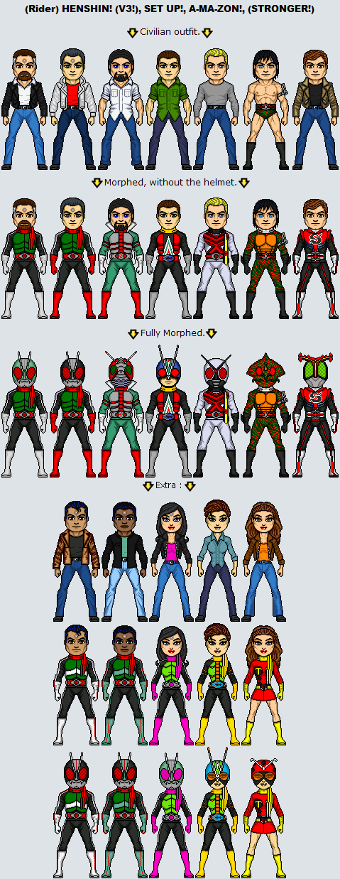 Seven Legendary Riders by Commadore-Shuey on DeviantArt