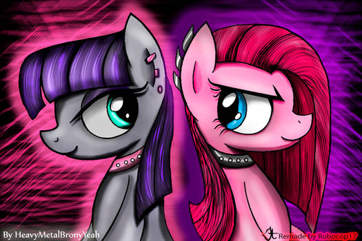 Maud and Pinkie Pie Metal/Mental Sisters