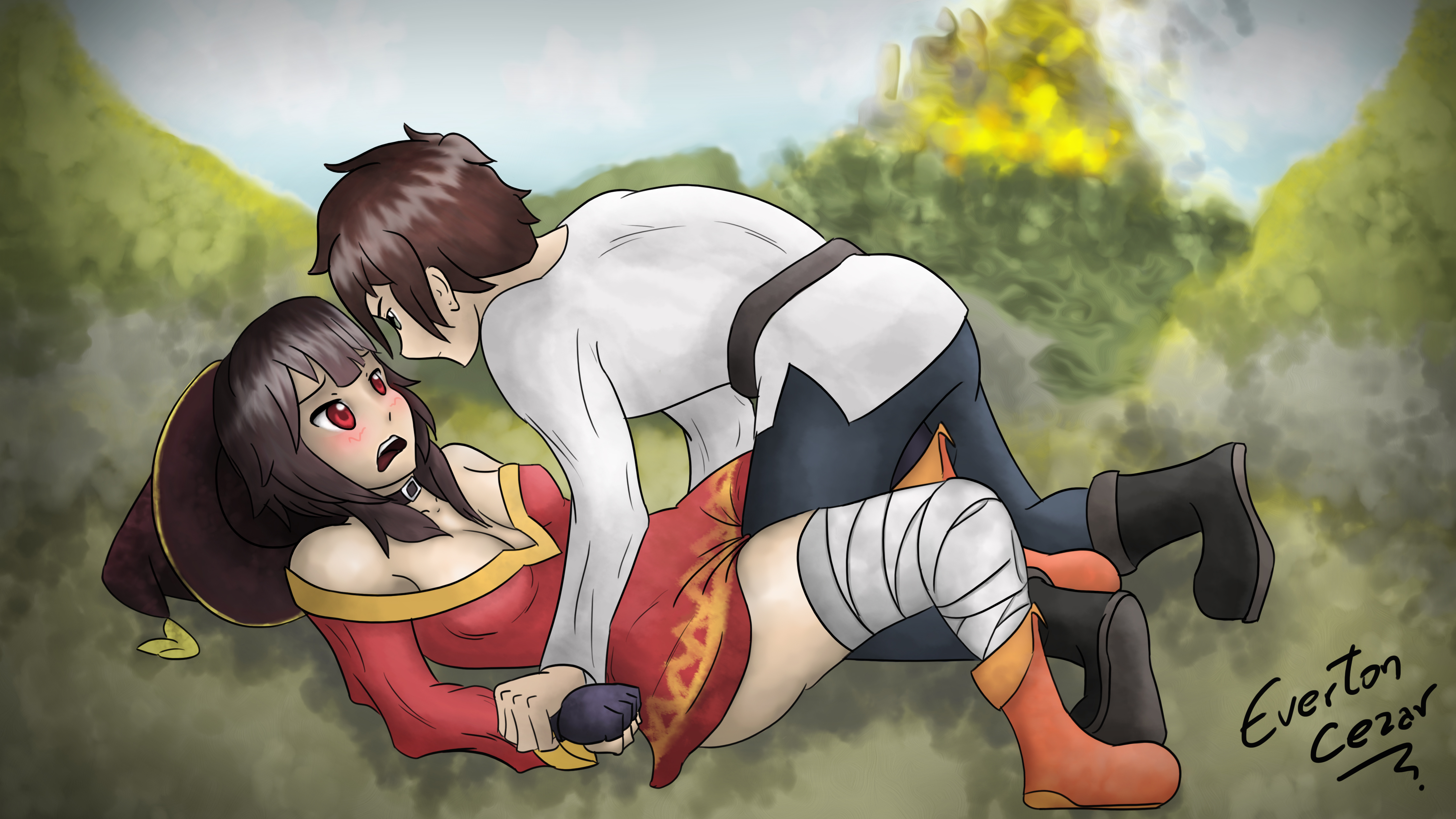 Megumin x Kazuma by lemonpiefactory on DeviantArt