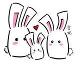 Bunny Family by kyupi
