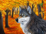 The Autumn Wolf by wolf-minori