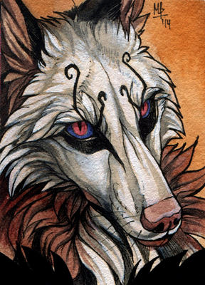 The gaze - ACEO for ArKadia-wolf