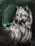Gwynbleidd and Zireael by wolf-minori