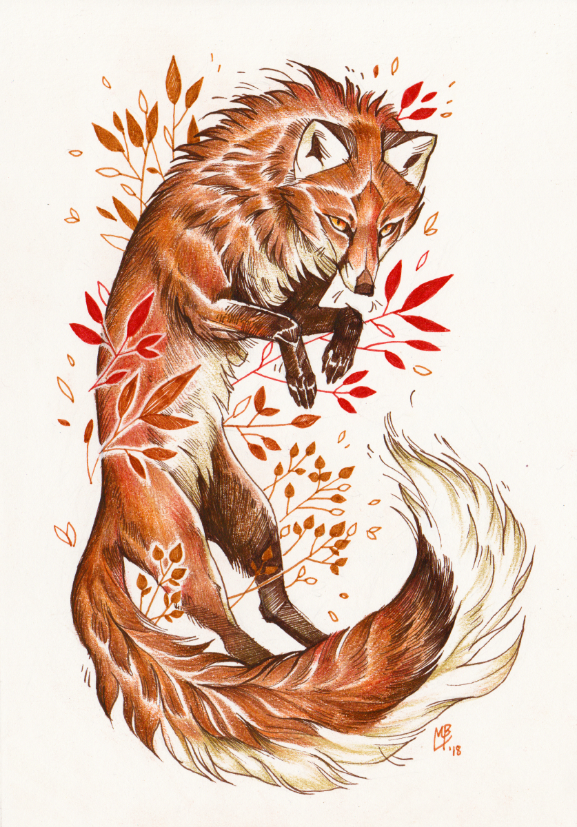 Autumn Fox by wolfminori on DeviantArt