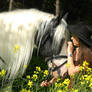 Gypsy girl and her horse