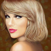 Taylor Swift colored digital drawing